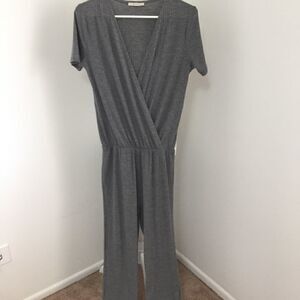 Zara Grey Ribbed Jumpsuit